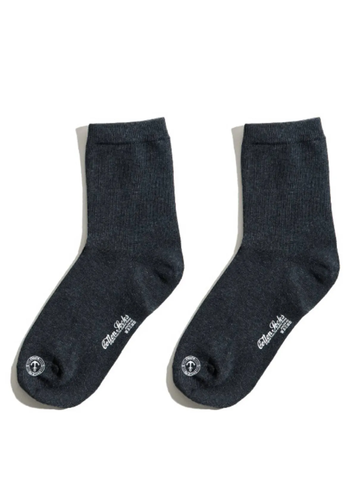 Retro Anchor Pattern Mid-Calf Socks