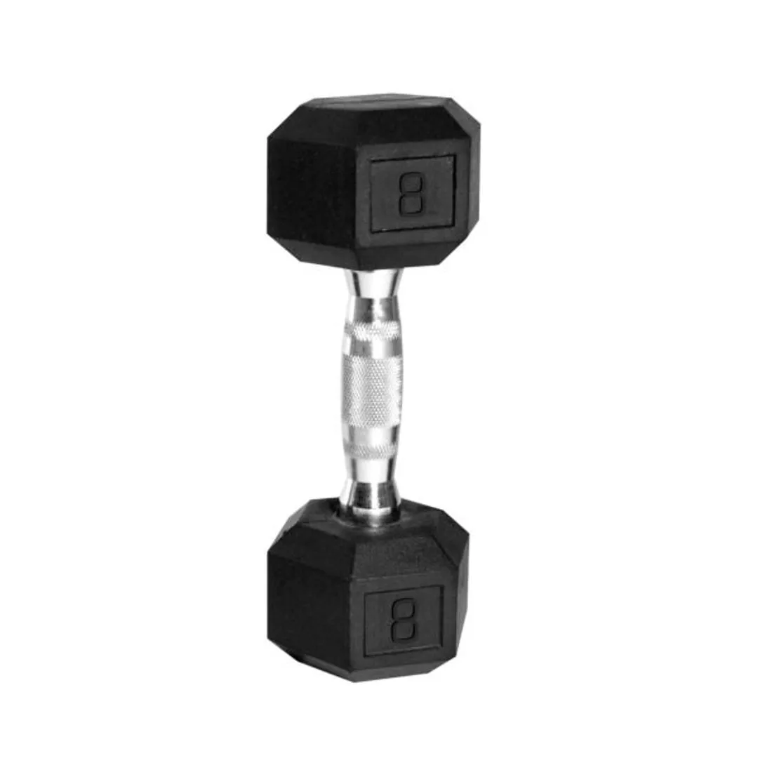 Rubber Hex Dumbbell 8lb