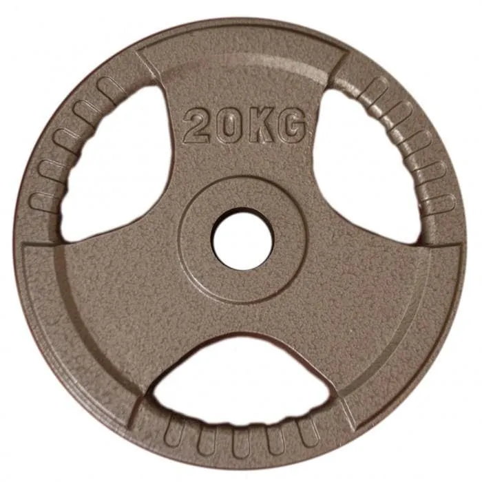 SALE: Olympic Hammertone-Finished Tri-Grip Weight Plates, (for 50MM Bars) Sold in Pairs, $4.50/kg.