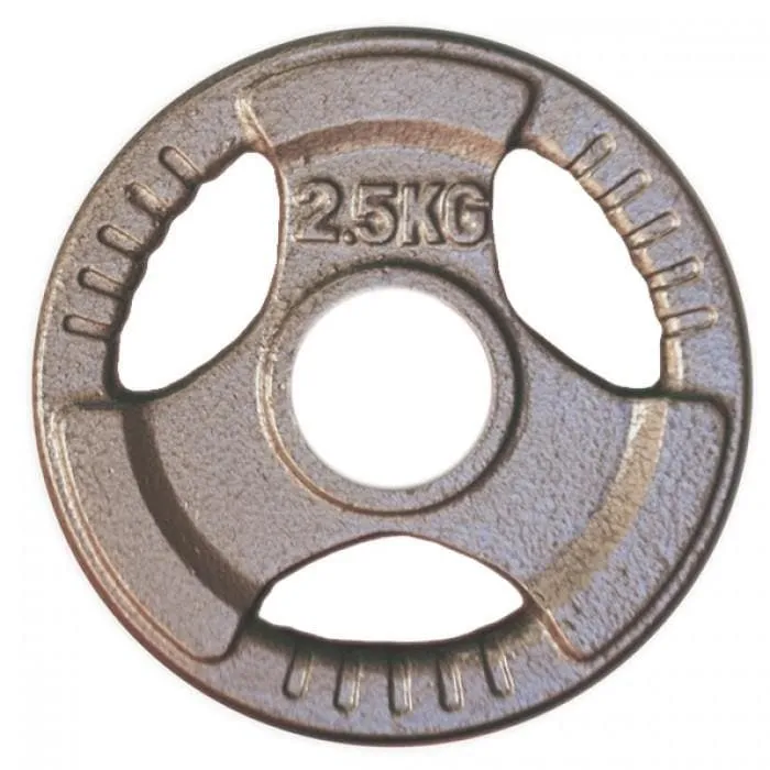 SALE: Olympic Hammertone-Finished Tri-Grip Weight Plates, (for 50MM Bars) Sold in Pairs, $4.50/kg.