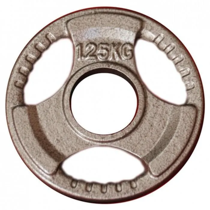 SALE: Olympic Hammertone-Finished Tri-Grip Weight Plates, (for 50MM Bars) Sold in Pairs, $4.50/kg.