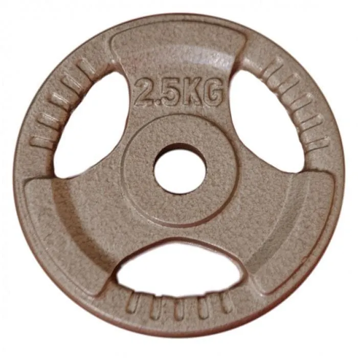 SALE: Standard Size Hammertone Tri-Grip Weight Plates (for 28mm bars) Sold in Pairs, $4.50/kg