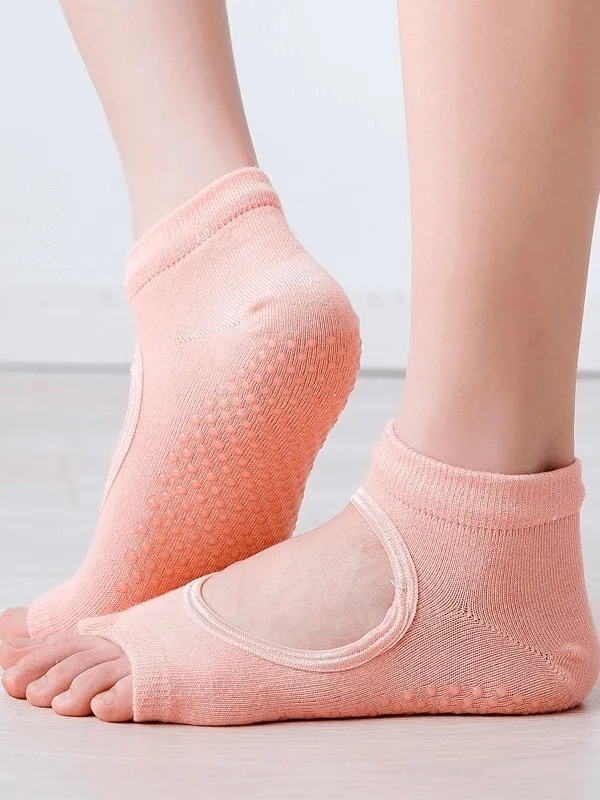 Shaped Sports Anti-Slip Women's Open Toe Socks - SF0333