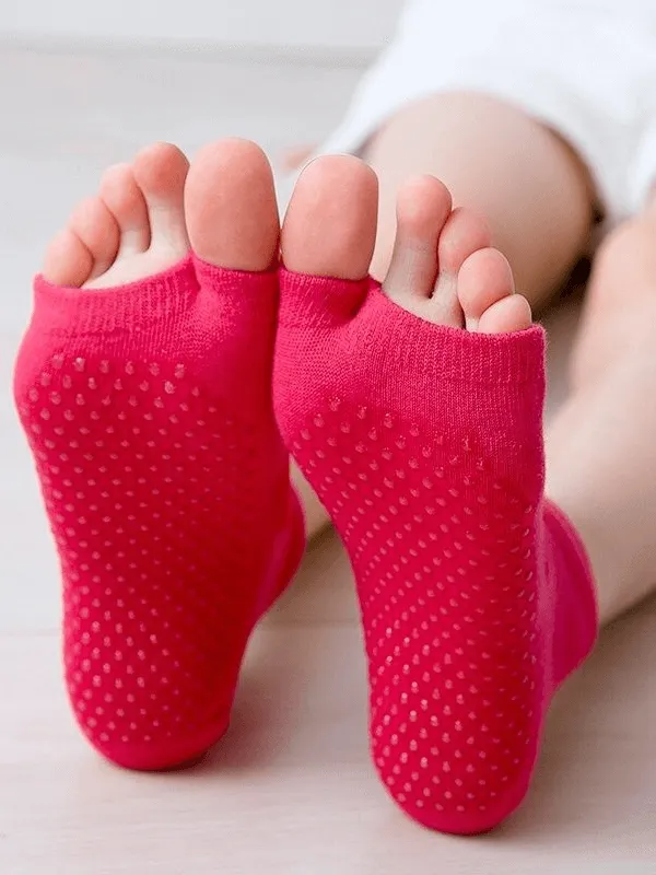 Shaped Sports Anti-Slip Women's Open Toe Socks - SF0333