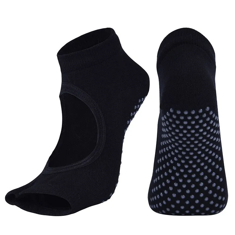 Shaped Sports Anti-Slip Women's Open Toe Socks - SF0333