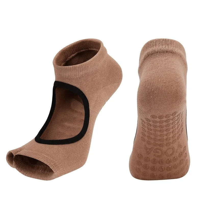 Shaped Sports Anti-Slip Women's Open Toe Socks - SF0333