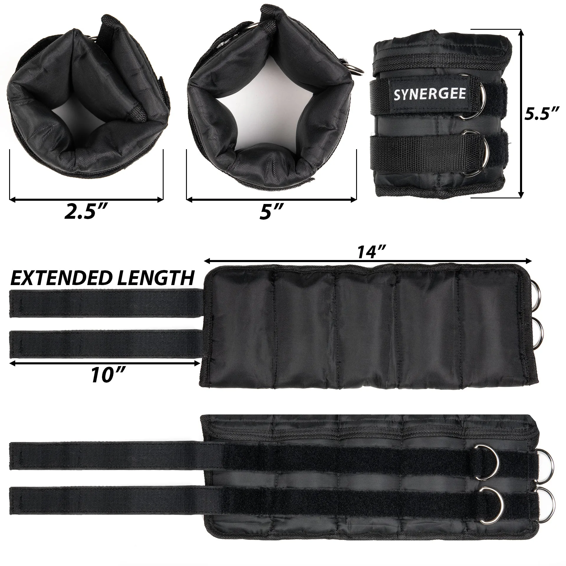 Synergee Adjustable Ankle/Wrist Weights