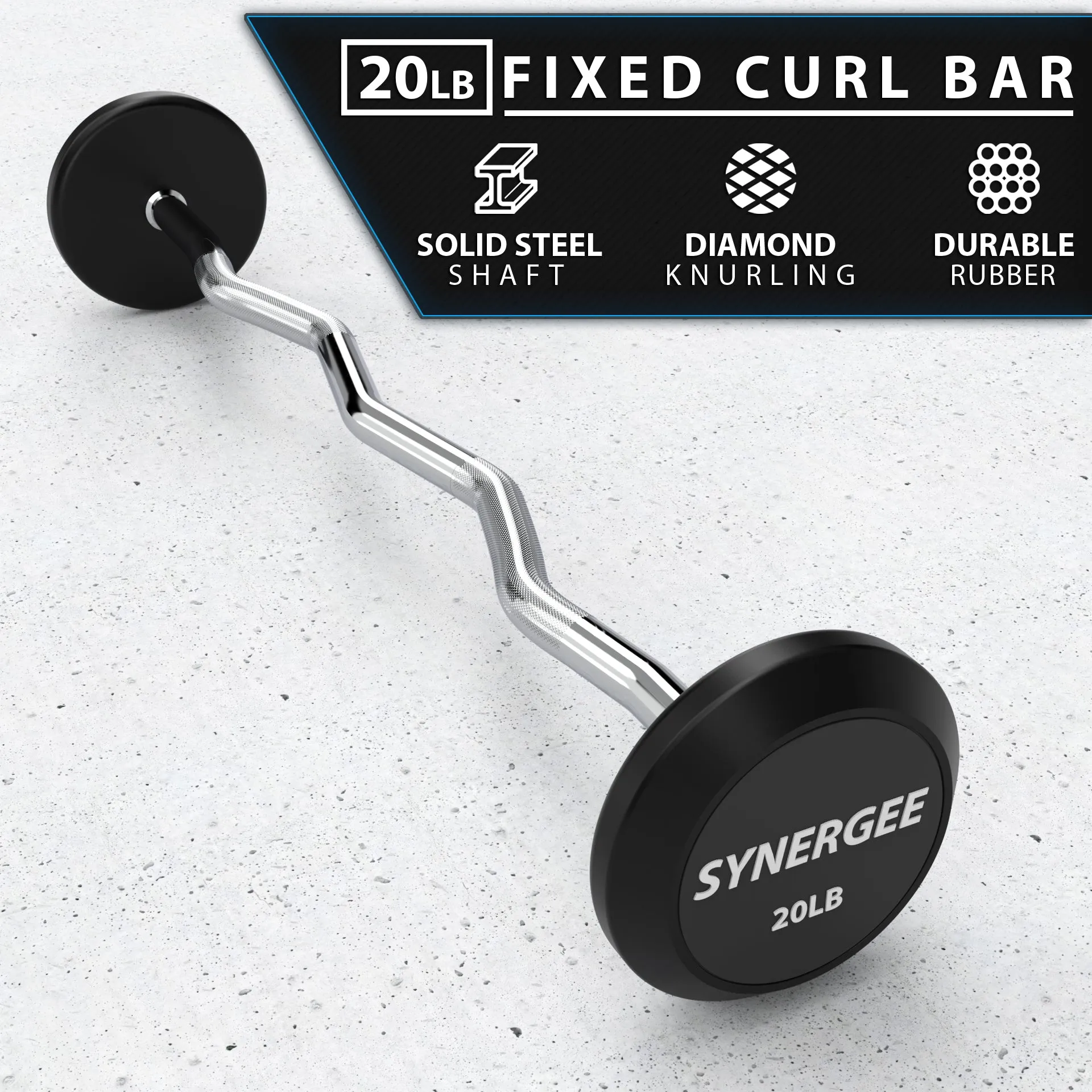 Synergee Fixed Easy Curl Barbell