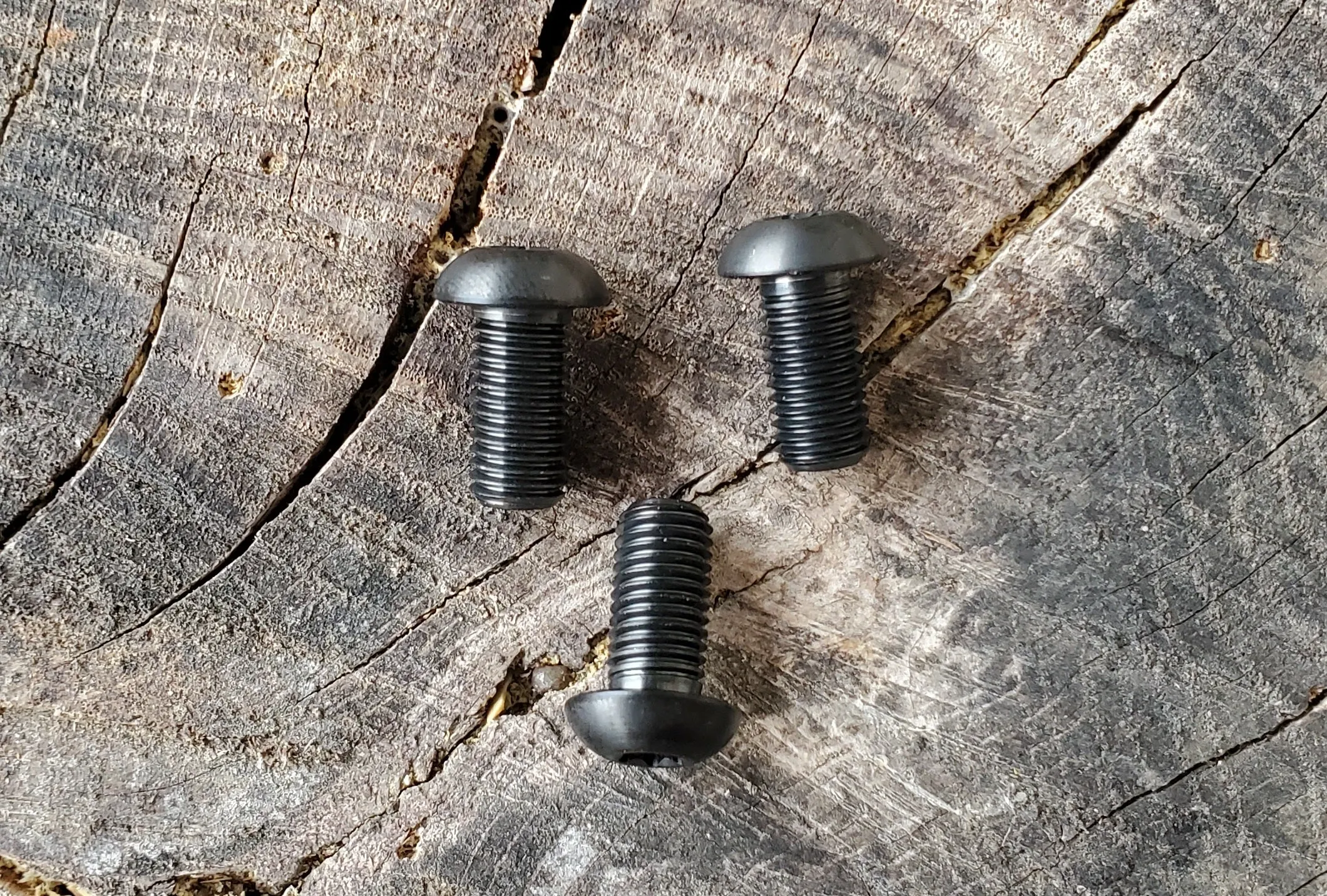 Titanium Alloy (Gr. 5) - T-30 TORX DRIVE - Black Anodized - 5/16-24 x 5/8" Button Head Screws (TWO)