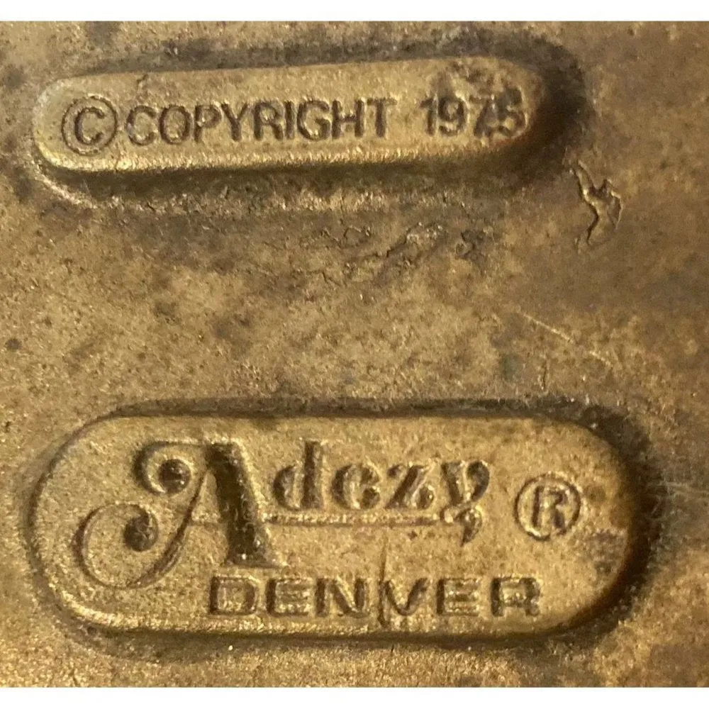 Vintage 1975 Belt Buckles, Train, Steam Engine, Adezy, Denver,