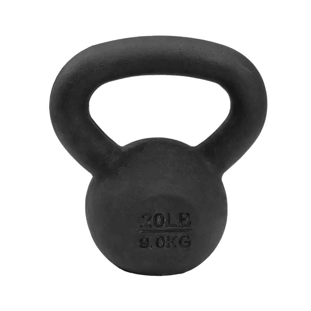 VTX 10 lb to 50 lb 7 Piece Cast Iron Kettlebell Set with Rack