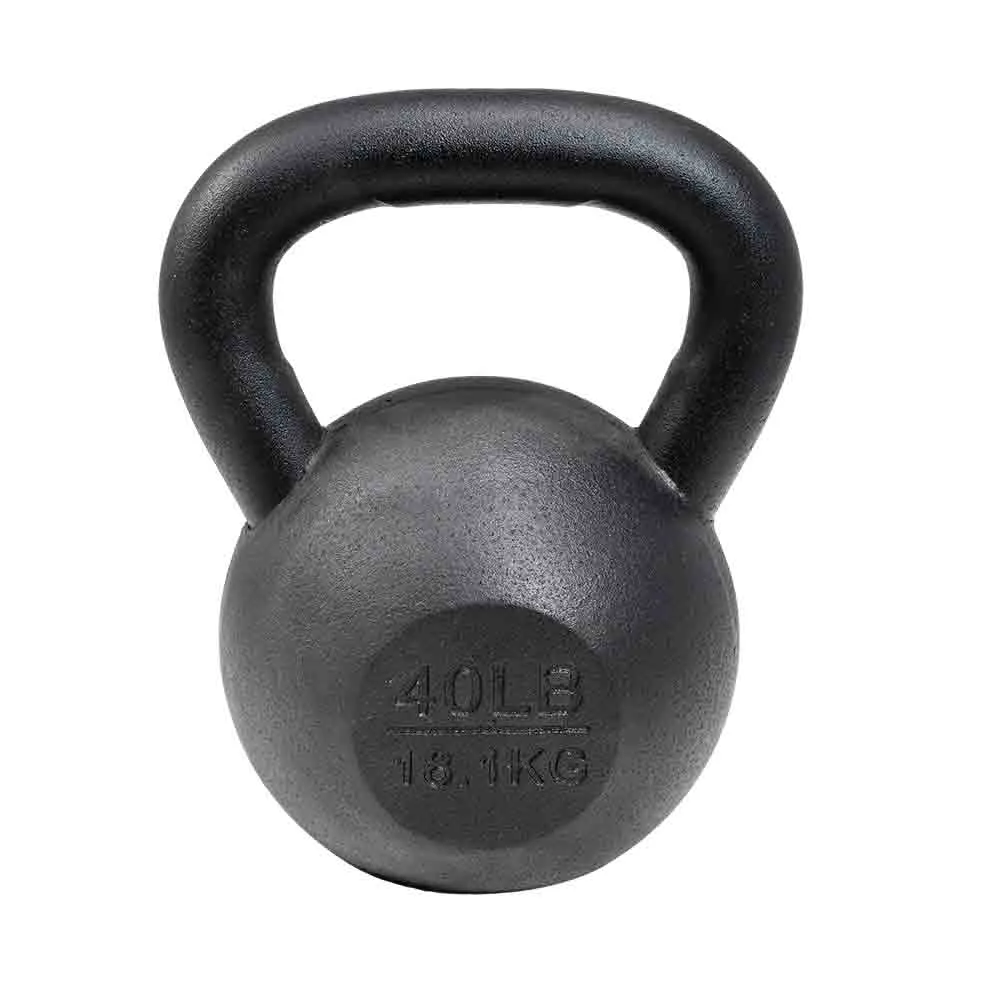 VTX 10 lb to 50 lb 7 Piece Cast Iron Kettlebell Set with Rack