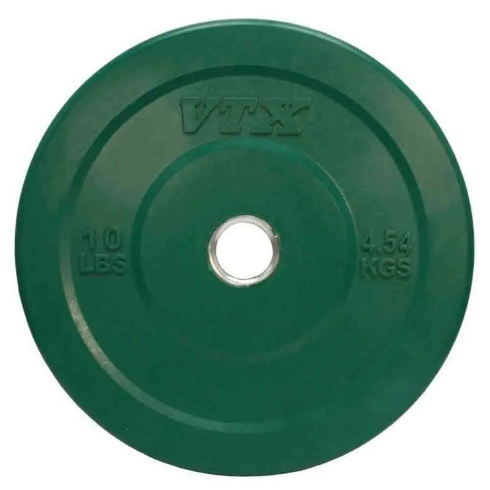 VTX 230 lbs to 410 lbs Colored Rubber Bumper Plates Set