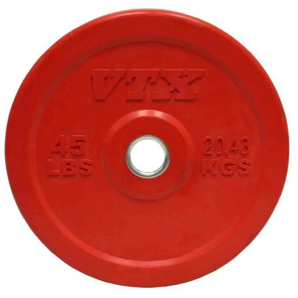 VTX 230 lbs to 410 lbs Colored Rubber Bumper Plates Set