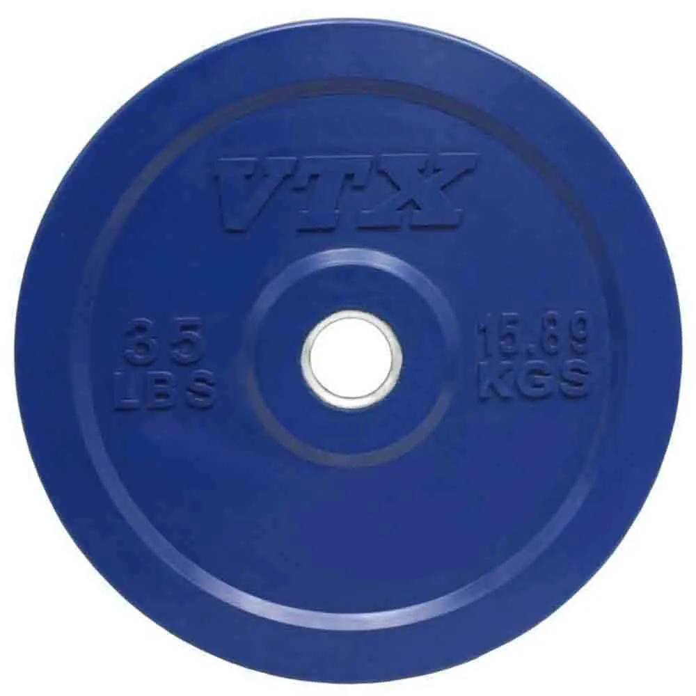 VTX 230 lbs to 410 lbs Colored Rubber Bumper Plates Set