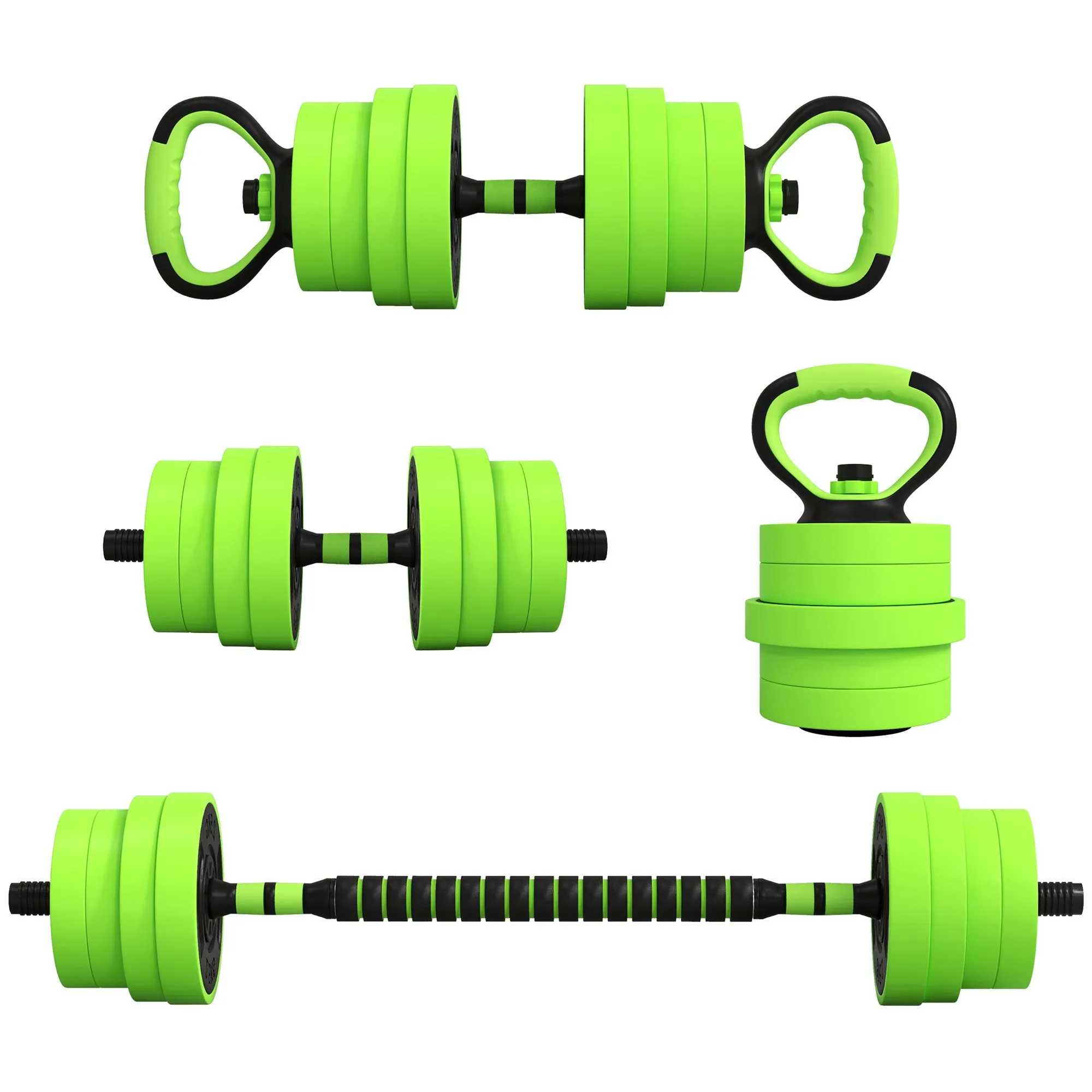 Weight Dumbbells Set, Barbell, Kettlebell, Push Up Stand, 30kg